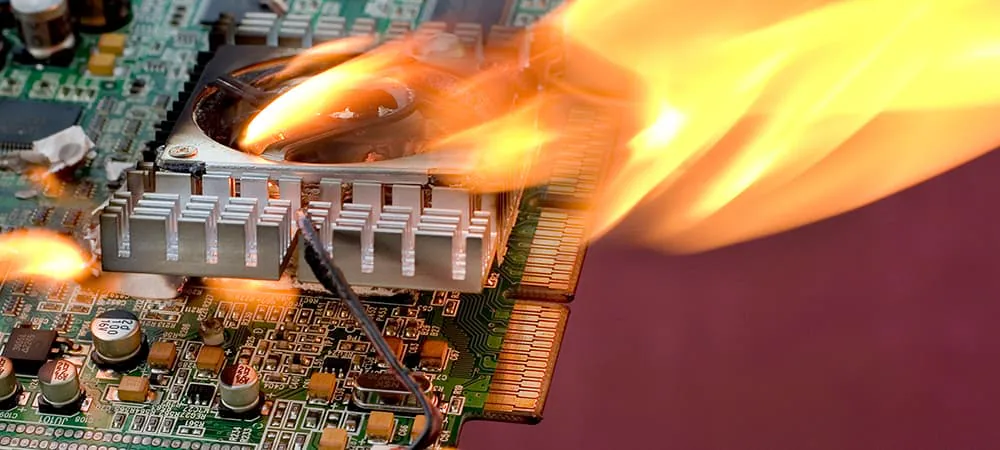 Burning circuit board from overheating