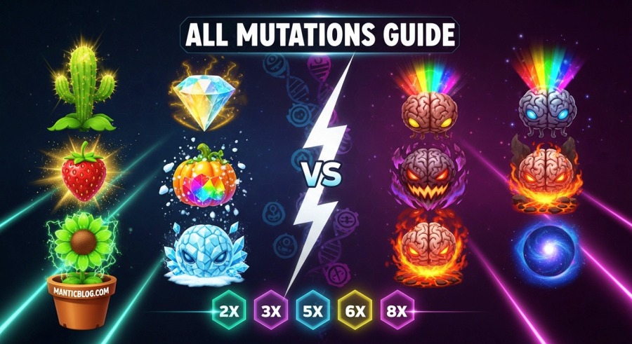 All Plants vs Brainrots Mutations Multipliers List Guide