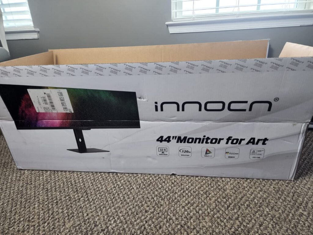 INNOCN Ultrawide Monitor 43.8" WFHD 3840 x 1080p 120Hz 32:9 IPS Computer Split Screen 96% DCI-P3 HDR400 FreeSync Premium USB Type-C HDMI Height Adjustable Mountable - 44C1G - Customer Photo 1
