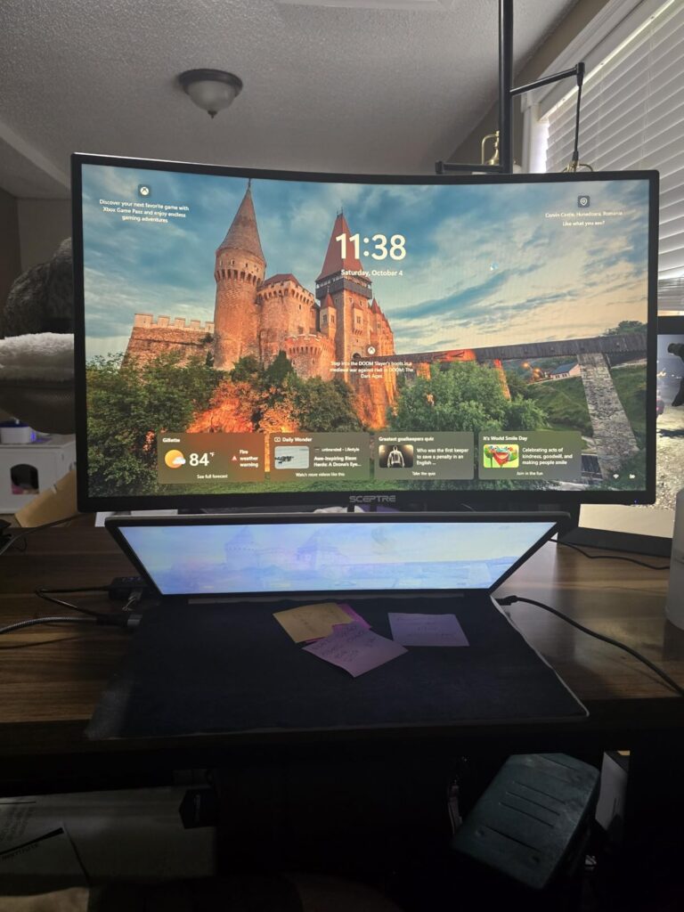 Sceptre 34-Inch Curved Ultrawide WQHD Monitor 3440 x 1440 R1500 up to 180Hz/165Hz DisplayPort x2 99% sRGB 1ms Picture by Picture, Build-in Speakers Machine Black 2025 (C345B-QUT168) - Customer Photo 1