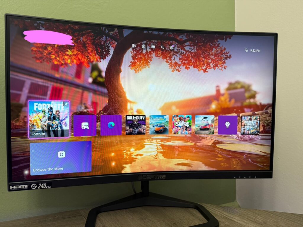 Sceptre New 24.5-inch Gaming Monitor 240Hz 1ms DisplayPort x2 HDMI x2 100% sRGB AMD FreeSync Premium Build-in Speakers, Machine Black (E255B-FWD240 Series) Customer Review Sceptre New 24.5-inch Gaming Monitor 240Hz 1ms DisplayPort x2 HDMI x2 100% sRGB AMD FreeSync Premium Build-in Speakers, Machine Black (E255B-FWD240 Series) - Customer Photo 4