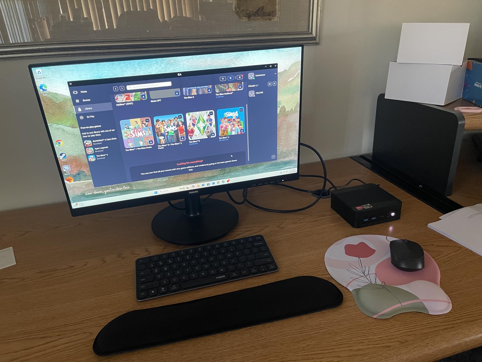 BOSGAME P4 Light Gaming Mini PC, Ryzen 7 5825U, 32GB RAM 1TB SSD, 11 Pro Triple 4K 60HZ Displays Desktop Computers, Support PS3 Emulator Micro PC, HDMI+DP+Type-C, WiFi 6E, BT5.2, Dual 2.5GbE LAN - Customer Photo 1