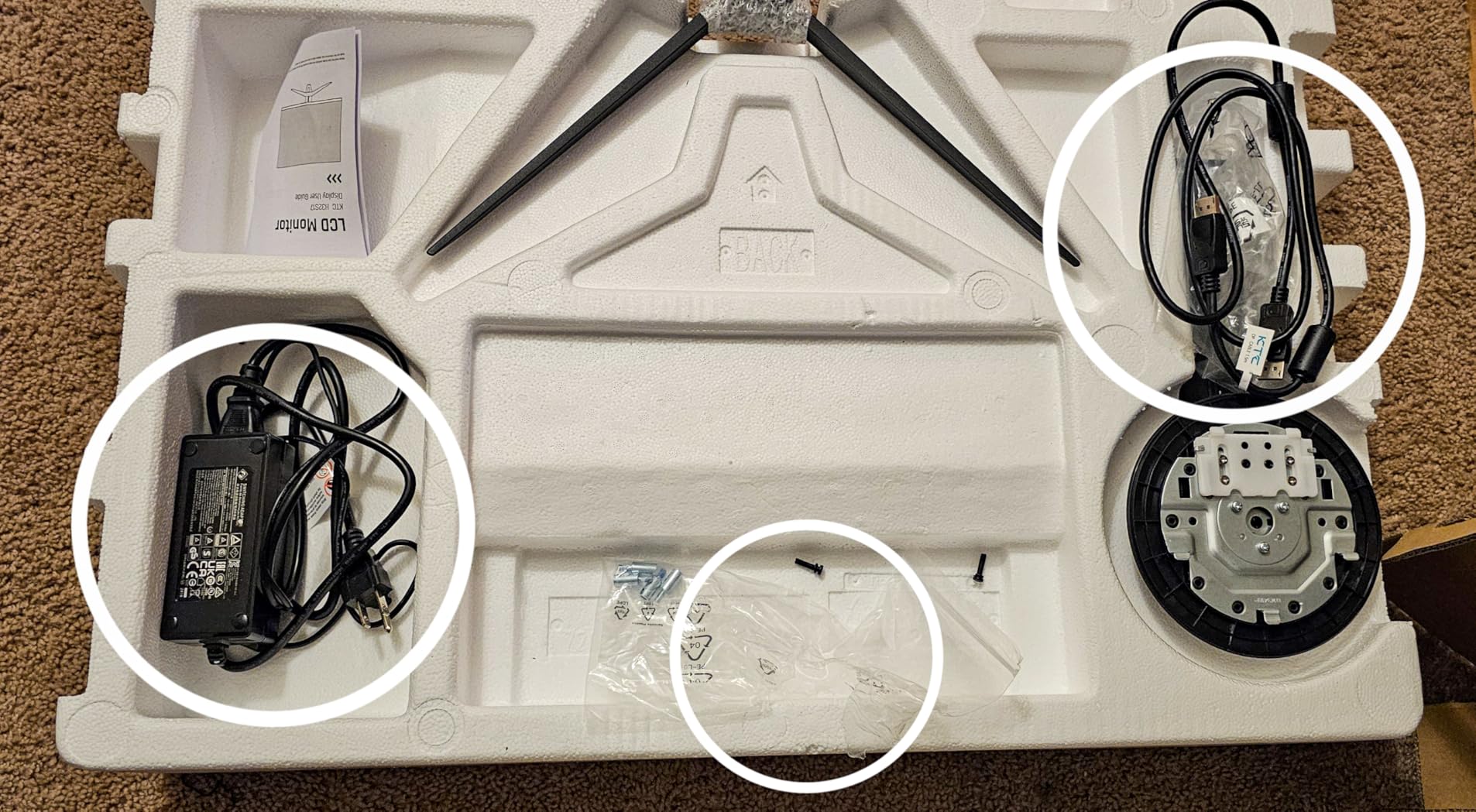 KTC 24.5'' Gaming Monitor 180Hz FHD,Fast IPS 1080P 1 ms, 128% sRGB HDR10,Freesync HDMI x 2 /DP x 1 VESA Tilt Adjustable Xbox PS5 Switch (HDMI Cable Included) Customer Review KTC 24.5'' Gaming Monitor 180Hz FHD,Fast IPS 1080P 1 ms, 128% sRGB HDR10,Freesync HDMI x 2 /DP x 1 VESA Tilt Adjustable Xbox PS5 Switch (HDMI Cable Included) - Customer Photo 1