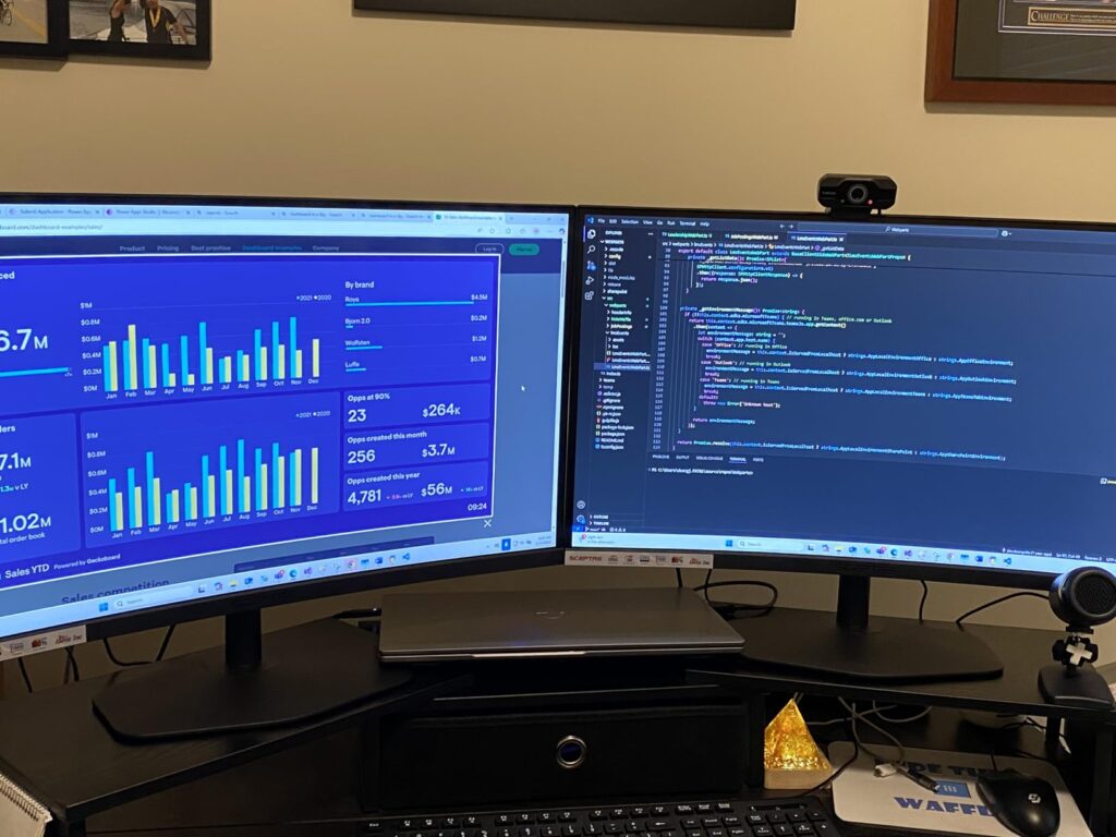 Kado Dual Monitor Setup - 2-Pack 27" Curved 1500R 1920x1080 Computer Monitor 75Hz VESA Mount HDMI Office Gaming Built-in Speakers (C27 Dual Series) - Customer Photo 3