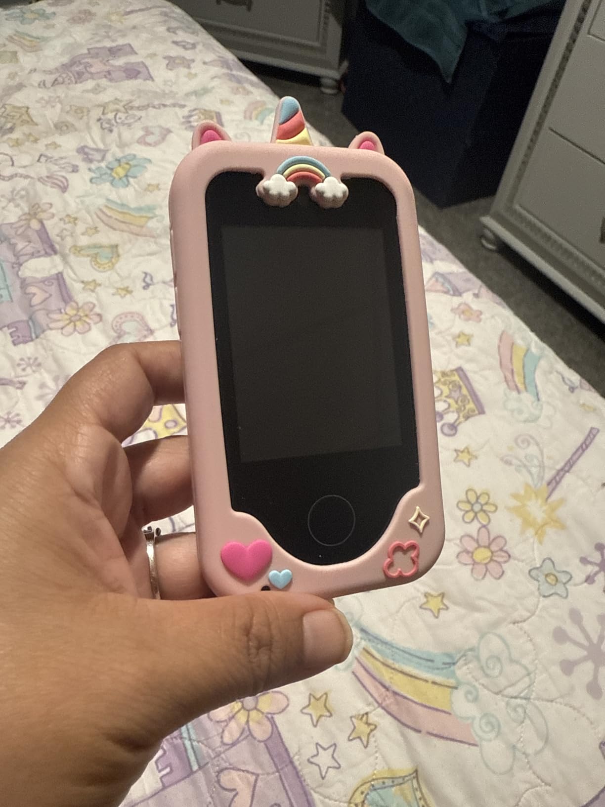 Kids Smart Phone with Dual Camera, Game & Music Player, Toddler Learning Play Toy Cell Phone, Gifts for Girls, Christmas, Birthday, Age 3-10, Light Pink - Customer Photo 2