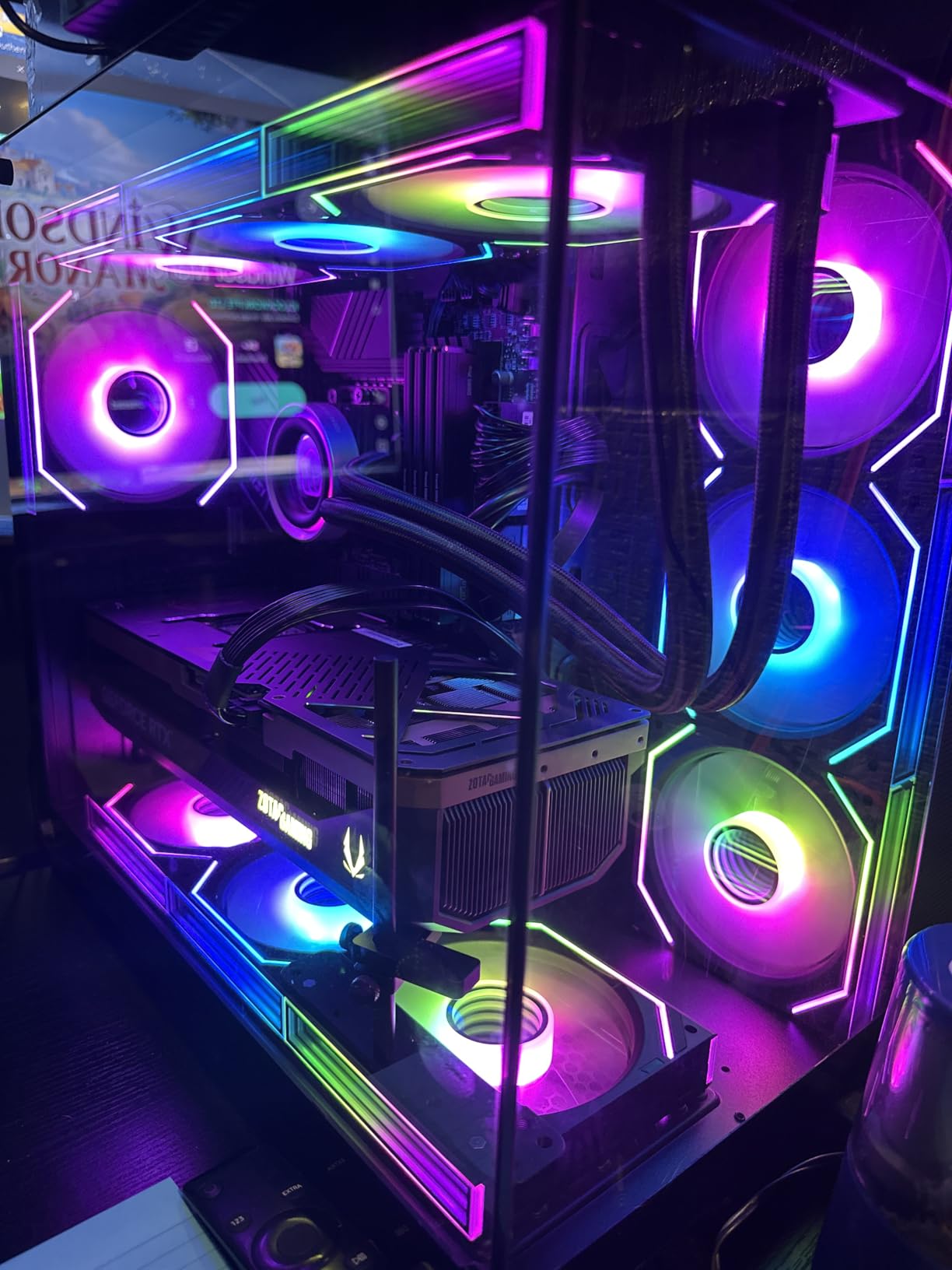 Panorama XL RTX 5090, 24-Core i9-14900KF, 96GB DDR5 RAM, 4TB Gen4 SSD, 360mm Liquid Cooled Gaming Desktop PC w/Windows 11 Pro, 3 Year Warranty, RGB Keyboard+Mouse, Internal WiFi 6E, 3X DP, HDMI Customer Review Panorama XL RTX 5090, 24-Core i9-14900KF, 96GB DDR5 RAM, 4TB Gen4 SSD, 360mm Liquid Cooled Gaming Desktop PC w/Windows 11 Pro, 3 Year Warranty, RGB Keyboard+Mouse, Internal WiFi 6E, 3X DP, HDMI - Customer Photo 1