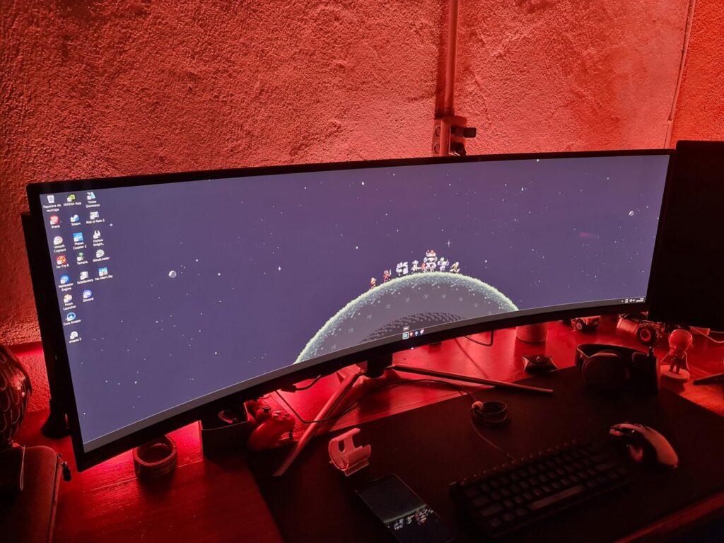 MSI MPG 491CQPX QD-OLED 49-inch QD-OLED 5120 x 1440 (DQHD) Computer Monitor, 240Hz, Adaptive-Sync, HDMI, Display Port, VGA Port, VESA Mountable, Tilt, Height Adjustable, Speaker, 0.03ms, Black Customer Review MSI MPG 491CQPX QD-OLED 49-inch QD-OLED 5120 x 1440 (DQHD) Computer Monitor, 240Hz, Adaptive-Sync, HDMI, Display Port, VGA Port, VESA Mountable, Tilt, Height Adjustable, Speaker, 0.03ms, Black - Customer Photo 1