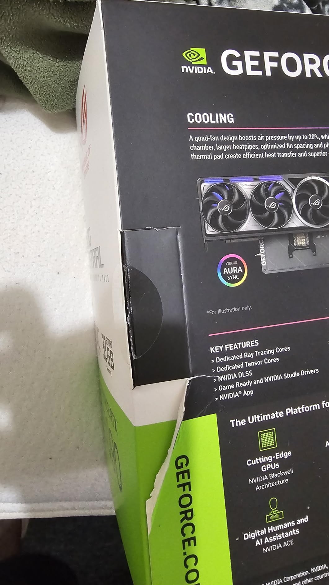 TUF Gaming GeForce RTX ™ 5090 32GB GDDR7 OC Edition Gaming Graphics Card (PCIe® 5.0, HDMI®/DP 2.1, 3.6-Slot, Military-Grade Components, Protective PCB Coating, axial-tech Fans, Vapor Chamber) - Customer Photo 3