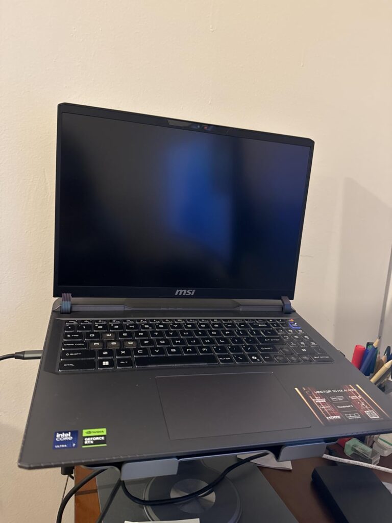 MSI Vector 16 HX AI 16" 144Hz FHD+ Gaming Laptop: Intel Core Ultra 7-255HX, NVIDIA Geforce RTX 5070Ti, 16GB DDR5, 512GB NVMe SSD, Thunderbolt 5, Wi-Fi 6E, Win 11 Home: Cosmo Gray A2XWHG-212US - Customer Photo 1