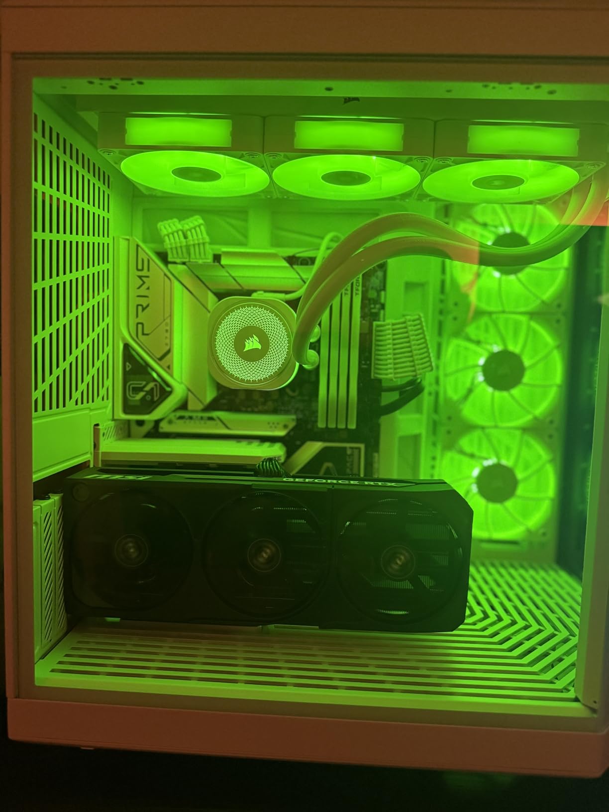 Velztorm White Praetix 3D Custom Built Y60 Gaming Desktop PC (GeForce RTX 5080 16GB (Beats 4090) Liquid Cooled AMD Ryzen 7 9800X3D, 32GB DDR5, 2TB PCIe SSD, 1000W PSU, WiFi 7, Win 11 Pro) Customer Review Velztorm White Praetix 3D Custom Built Y60 Gaming Desktop PC (GeForce RTX 5080 16GB (Beats 4090) Liquid Cooled AMD Ryzen 7 9800X3D, 32GB DDR5, 2TB PCIe SSD, 1000W PSU, WiFi 7, Win 11 Pro) - Customer Photo 1