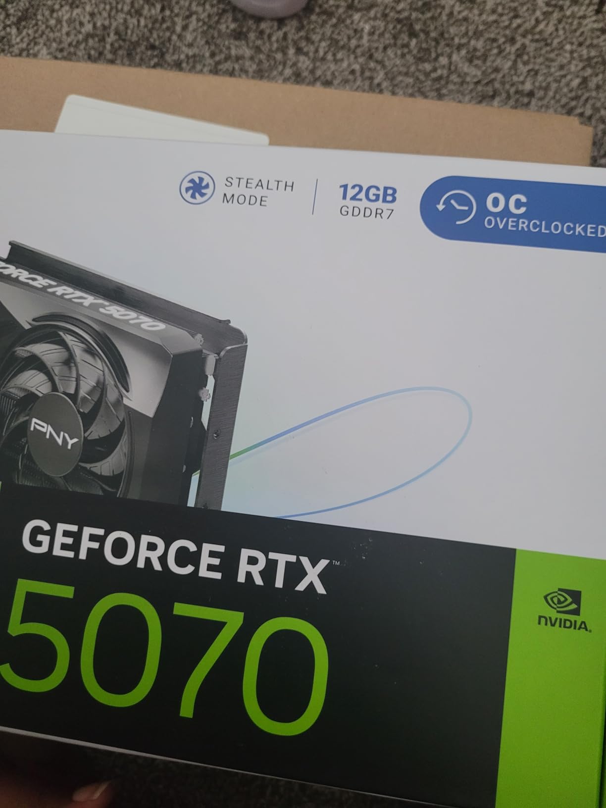 PNY NVIDIA GeForce RTX™ 5070 Epic-X™ ARGB OC Triple Fan, Graphics Card (12GB GDDR7, 192-bit, Boost Speed: 2685 MHz, SFF-Ready, PCIe® 5.0, HDMI®/DP 2.1, 2.4-Slot, NVIDIA Blackwell Architecture, DLSS 4) - Customer Photo 3