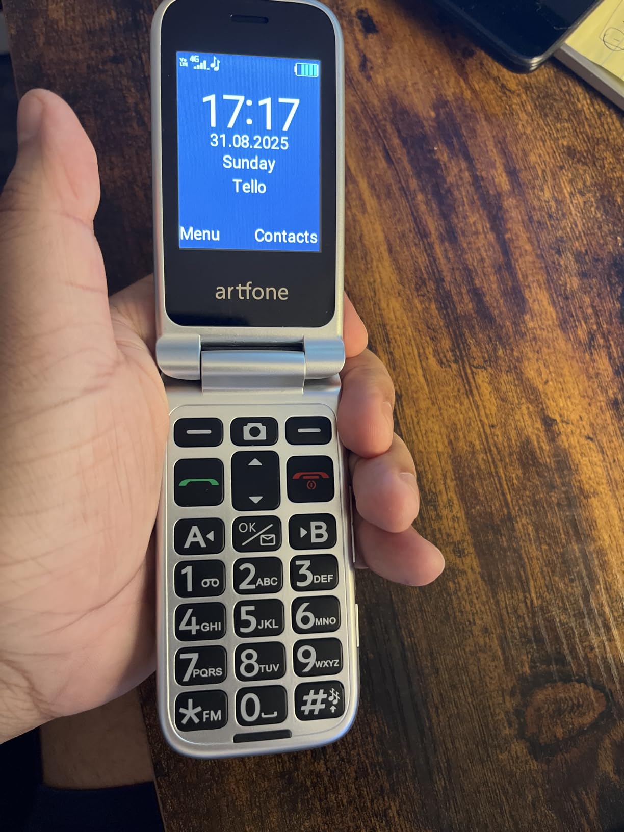 G3 Pro Grey - 4G LTE Cell Phone for Seniors丨Unlcoked Flip Phone with SOS Button丨Loud Speaker丨Camera丨Charging Dock丨Talking Clock丨Speed Dial丨 Hands-free丨Large Buttons Dumb Phone丨Keypad Mobile - Customer Photo 1