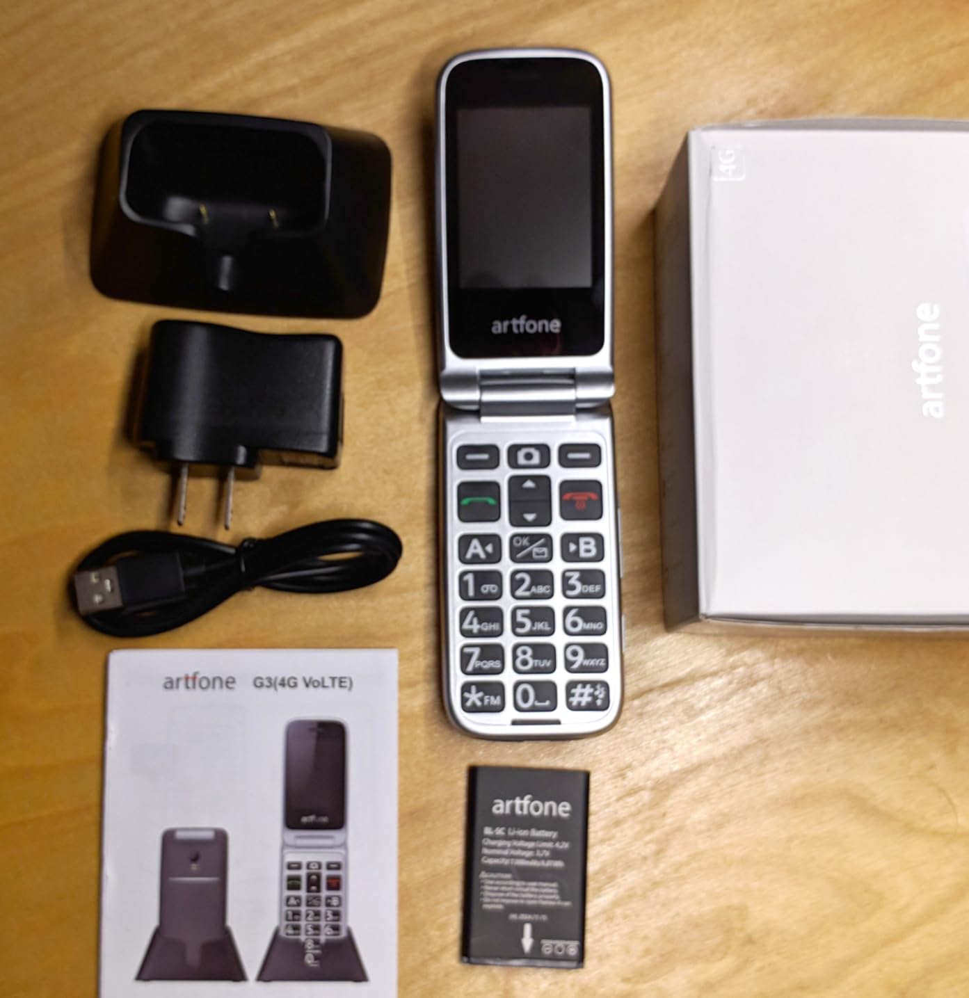 G3 Pro Grey - 4G LTE Cell Phone for Seniors丨Unlcoked Flip Phone with SOS Button丨Loud Speaker丨Camera丨Charging Dock丨Talking Clock丨Speed Dial丨 Hands-free丨Large Buttons Dumb Phone丨Keypad Mobile - Customer Photo 4