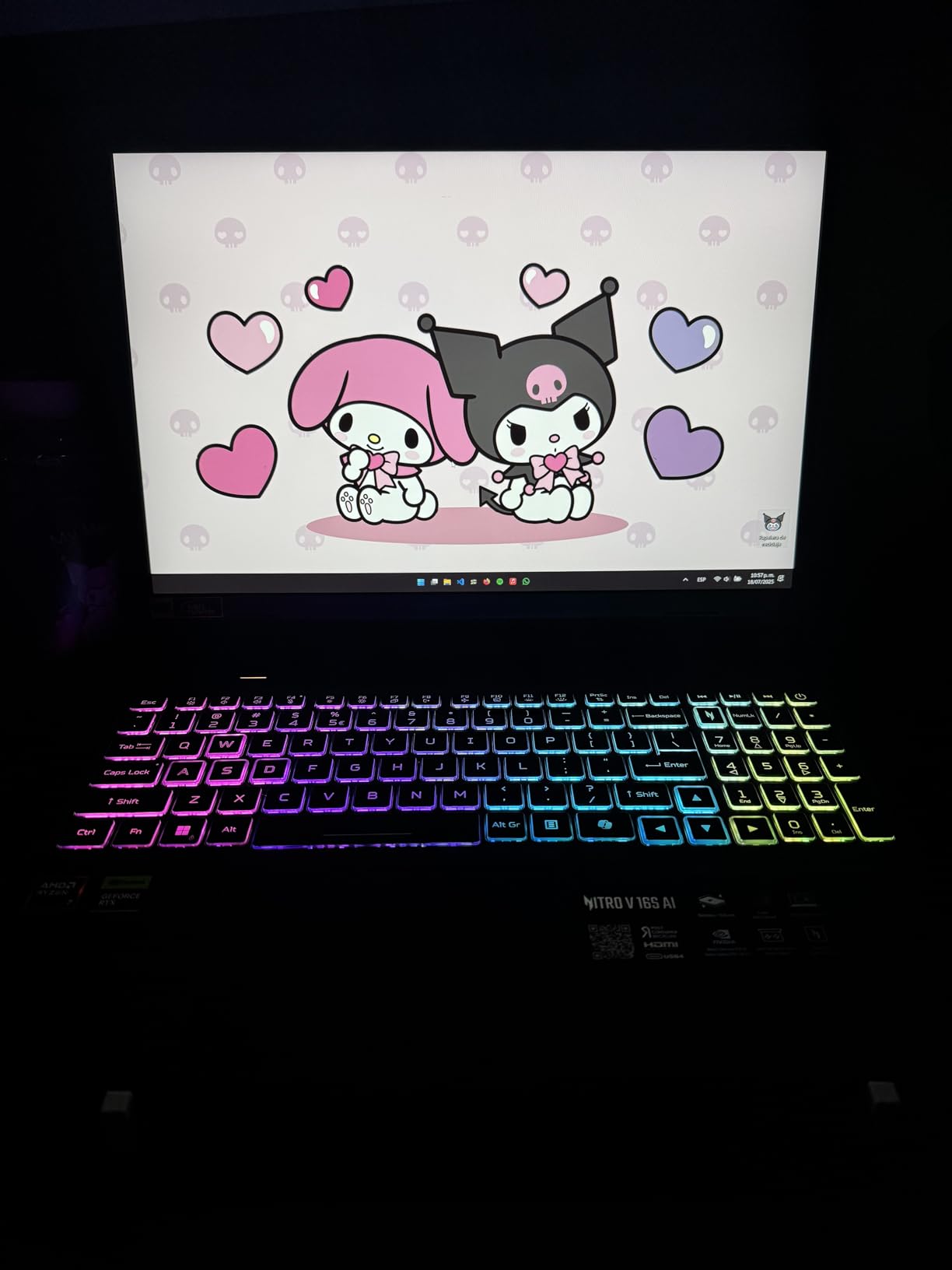 Acer Nitro V 16S AI Gaming Laptop | AMD Ryzen 7 260 Processor | NVIDIA GeForce RTX 5060 Laptop GPU (572 AI Tops) | 16