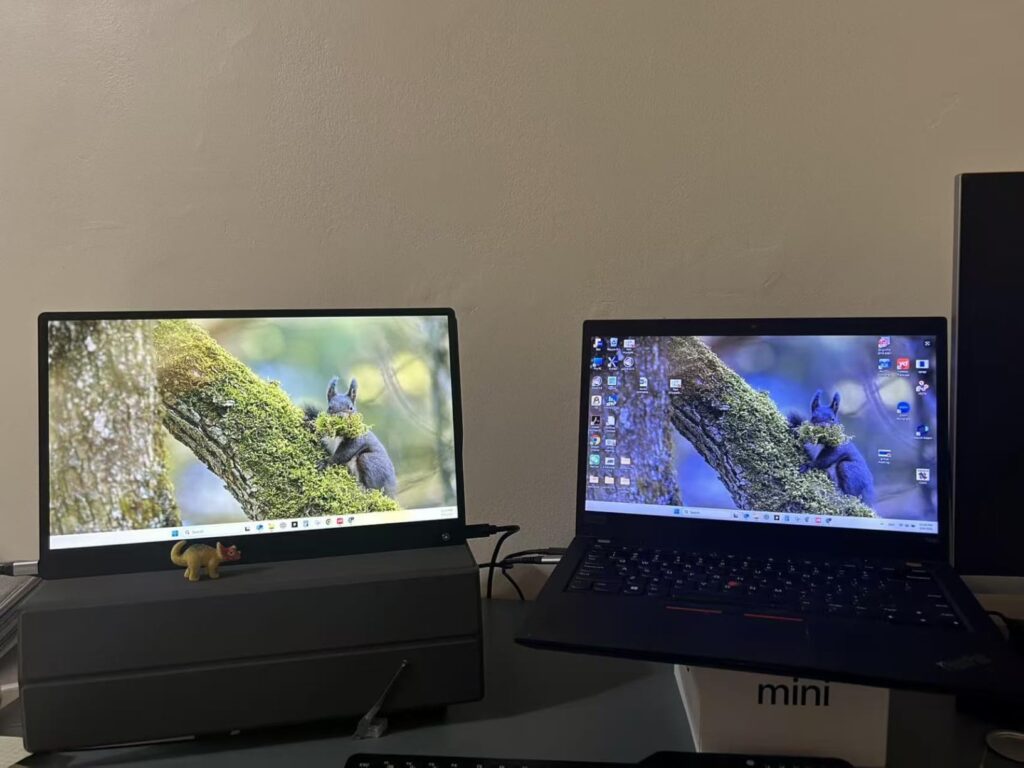 UPERFECT Portable Monitor Battery Touchscreen 120HZ | 15.6 UPERFECT Portable Monitor Battery Touchscreen 120HZ | 15.6" 1ms Gaming Monitor | Built-in 10800mAh Battery Powered |FHD FreeSync| Type-C & HDMI | Travel Screen for Laptop, Computer, Game Consoles - Customer Photo 1