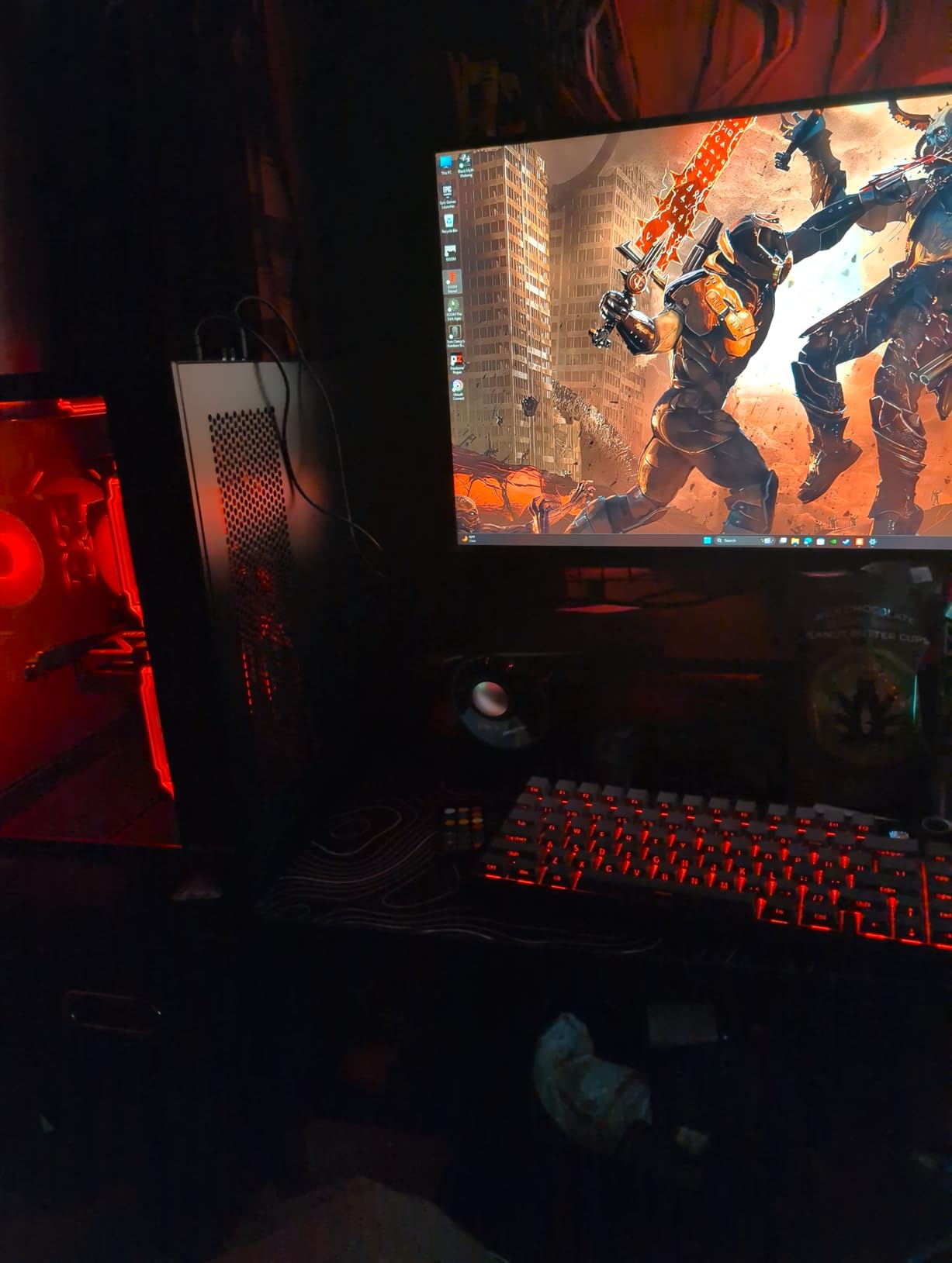 Gaming PC Desktop,Prebuilt Gaming Computer with,AMD Ryzen 7 5700X 3.4GHz,RTX5060 8GB GDDR7 DLSS4,32GB DDR4 RAM 3200MHz,1TB NVME SSD,ARGB Cooling Fan,Supply WiFi Support - Customer Photo 2