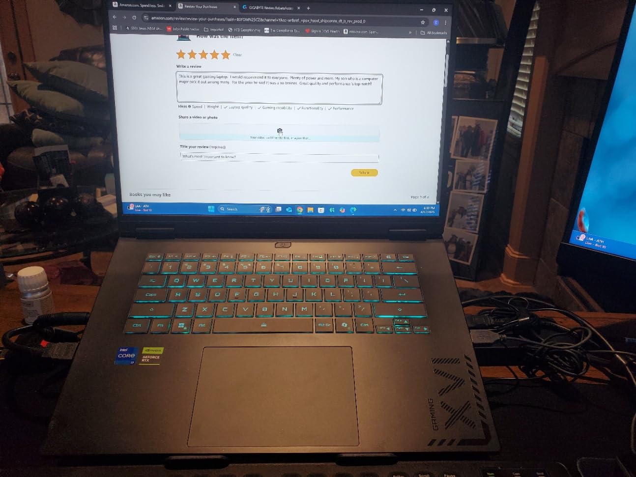 GIGABYTE - Gaming A16 Gaming Laptop - 165Hz 1920x1200 WUXGA - NVIDIA GeForce RTX 5060 - Intel i7-13620H - 1TB SSD with 16GB DDR5 RAM - Windows 11 Home AD Gaming A16 CVHI3US894SH - Customer Photo 2