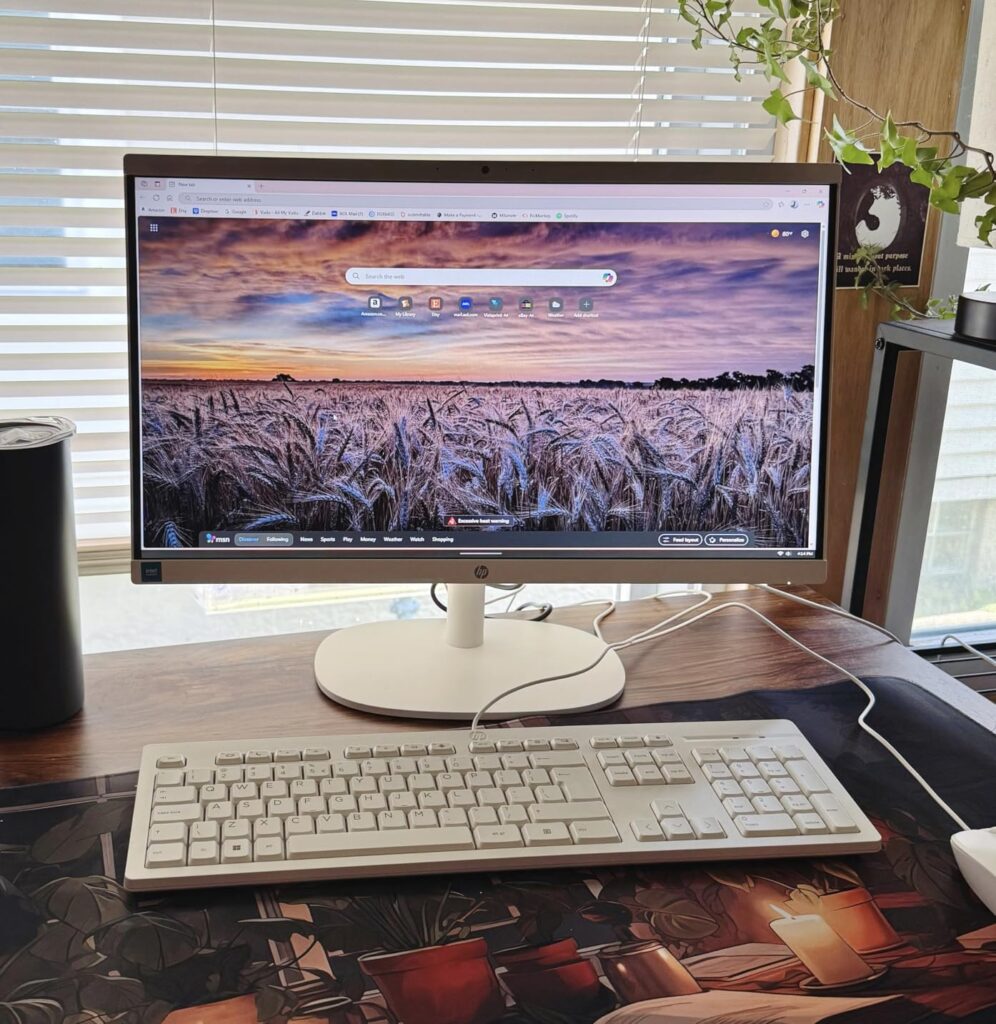 HP 2025 22" FHD All-in-One Desktop Computer • The New Version for Everyday Use • Latest 13th Gen Intel Quad-Core CPU • 8GB DDR5 • 128GB Storage • HDMI • Type-C • Wi-Fi • HD Webcam • Win11 Pro • Black - Customer Photo 1