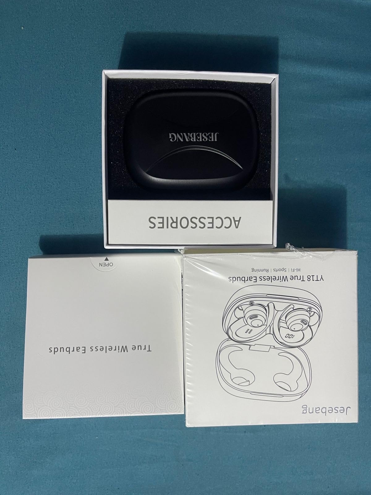 Wireless Earbuds, Bluetooth 5.4 Headphones Sport, Over Ear Buds With ENC Noise Cancelling Mic, 48H, Wireless Earphone With Earhooks, Stereo Deep Bass, IP7 Waterproof ear bud for Workout Running, Black - Customer Photo 1