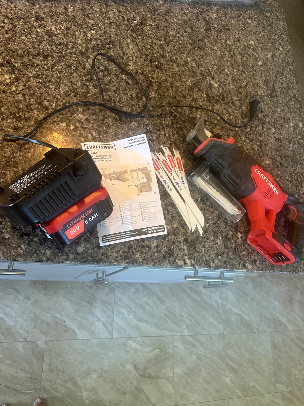 CRAFTSMAN V20 Reciprocating Saw, Cordless, 3,000 RPM, Variable Speed Trigger, Quick Easy Blade Change, Bare Tool Only (CMCS300B) - Customer Photo 1
