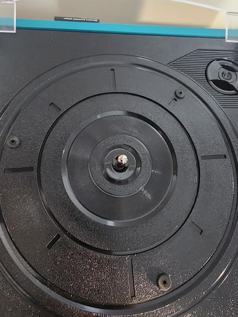 Vinyl Record Player Turntable with Built-in Bluetooth Receiver & 2 Stereo Speakers, 3 Speed 3 Size Portable Retro Record Player for Entertainment and Home Decoration - Customer Photo 2