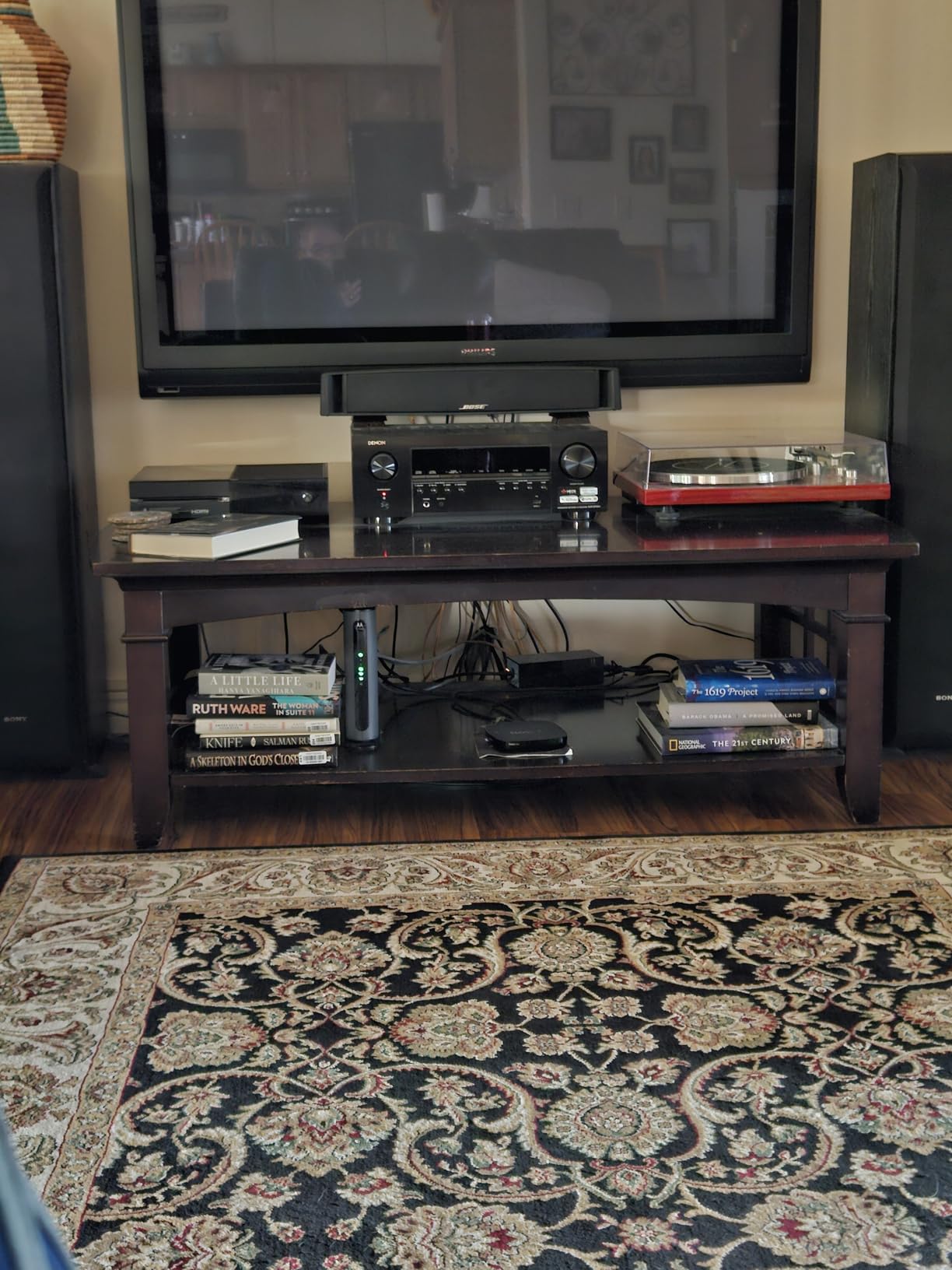 1 BY ONE Belt Drive Turntable with Bluetooth Connectivity, Built-in Phono Pre-amp, USB Digital Output Vinyl Stereo Record Player with Magnetic Cartridge, 33 or 45 RPM - Customer Photo 2