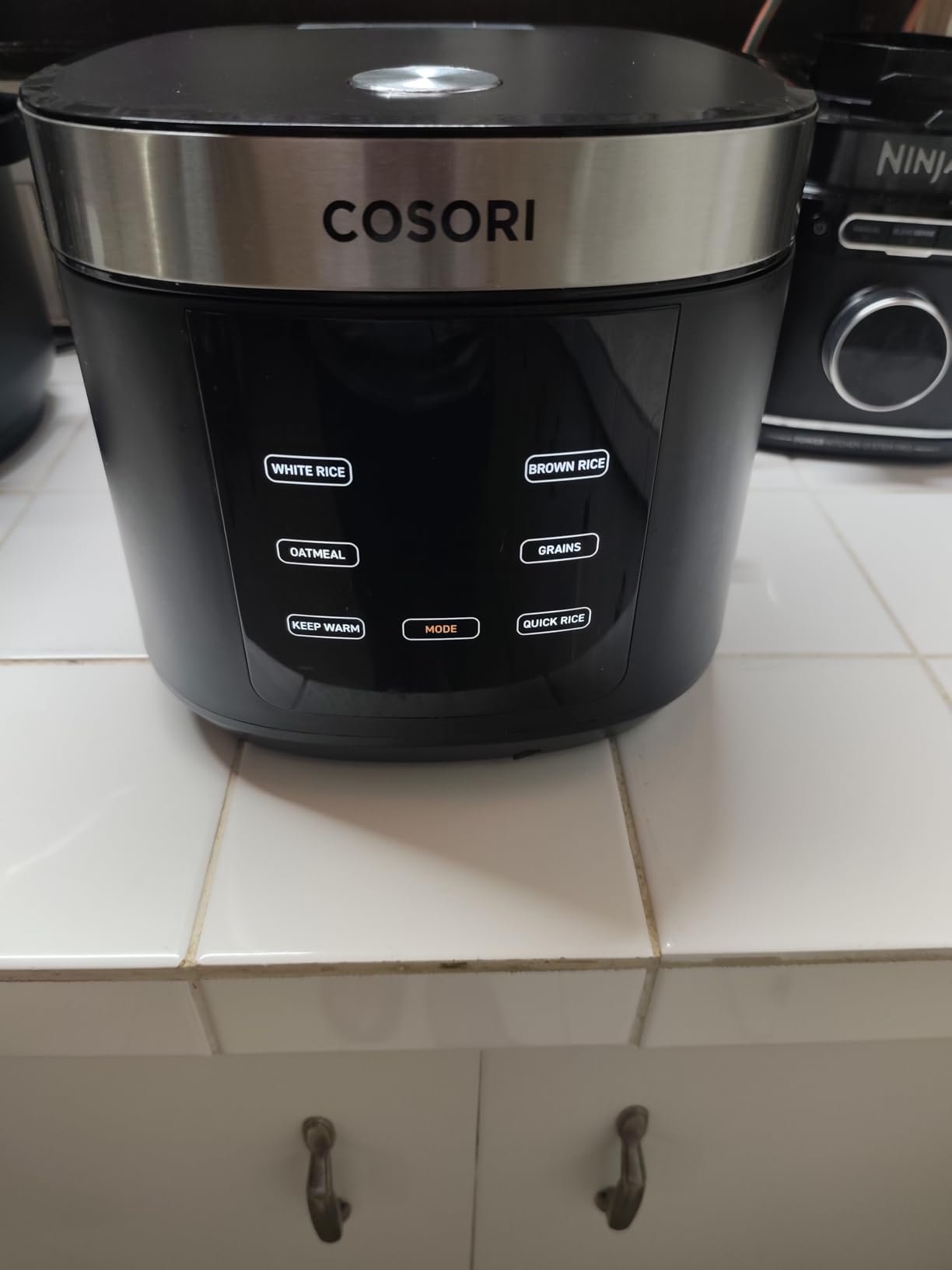 COSORI Rice Cooker 10 Cup, 24h Keep Warm, Non-stick Ceramic Inner Pot, 18 Functions Fuzzy Logic Rice Maker with Stainless Steel Steamer Basket, Sauté, Slow Cook, Black - Customer Photo 2