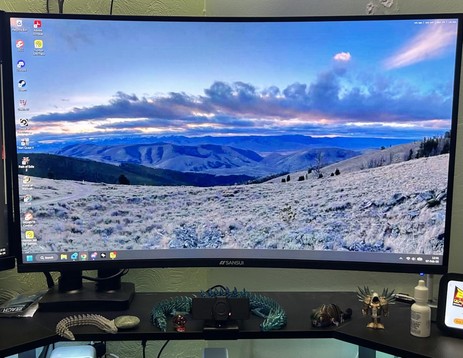 SANSUI 34-Inch Curved Gaming Monitor UWQHD 3440 x 1440 Up to 165Hz Curved 1500R - PIP/PBP, 1ms(MPRT), HDR, 300nits, sRGB 125%, DCI-P3 95%, FreeSync, HDMIx2, DP1.4 x2 (DP Cable Included) - Customer Photo 3