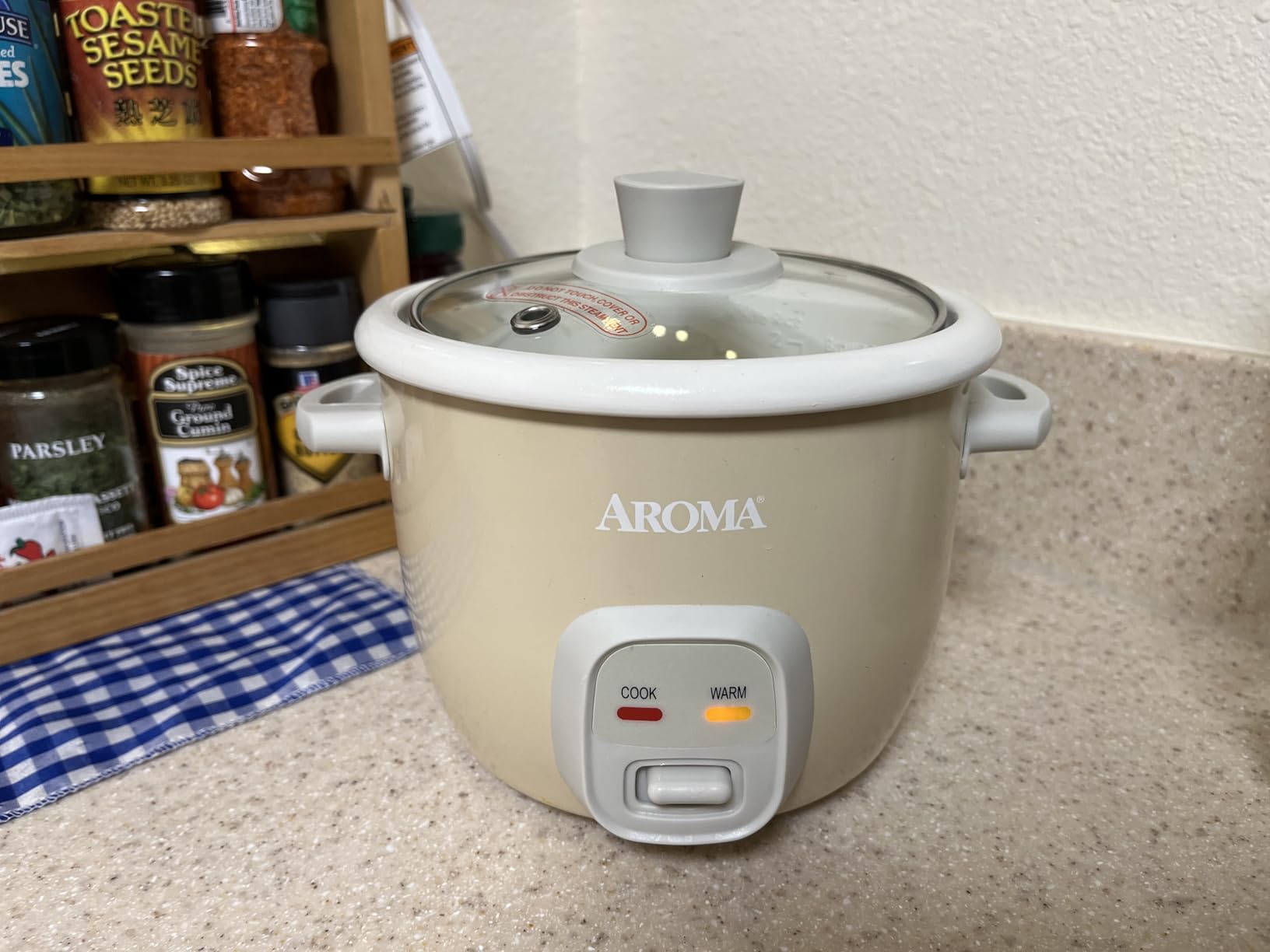AROMA Mini Rice Cooker, 2-Cup (Uncooked) / 4-Cup (Cooked), Grain Cooker, Soup Maker, Oatmeal Cooker, Auto Keep Warm, 1 Qt, Milk Tea color - Customer Photo 1