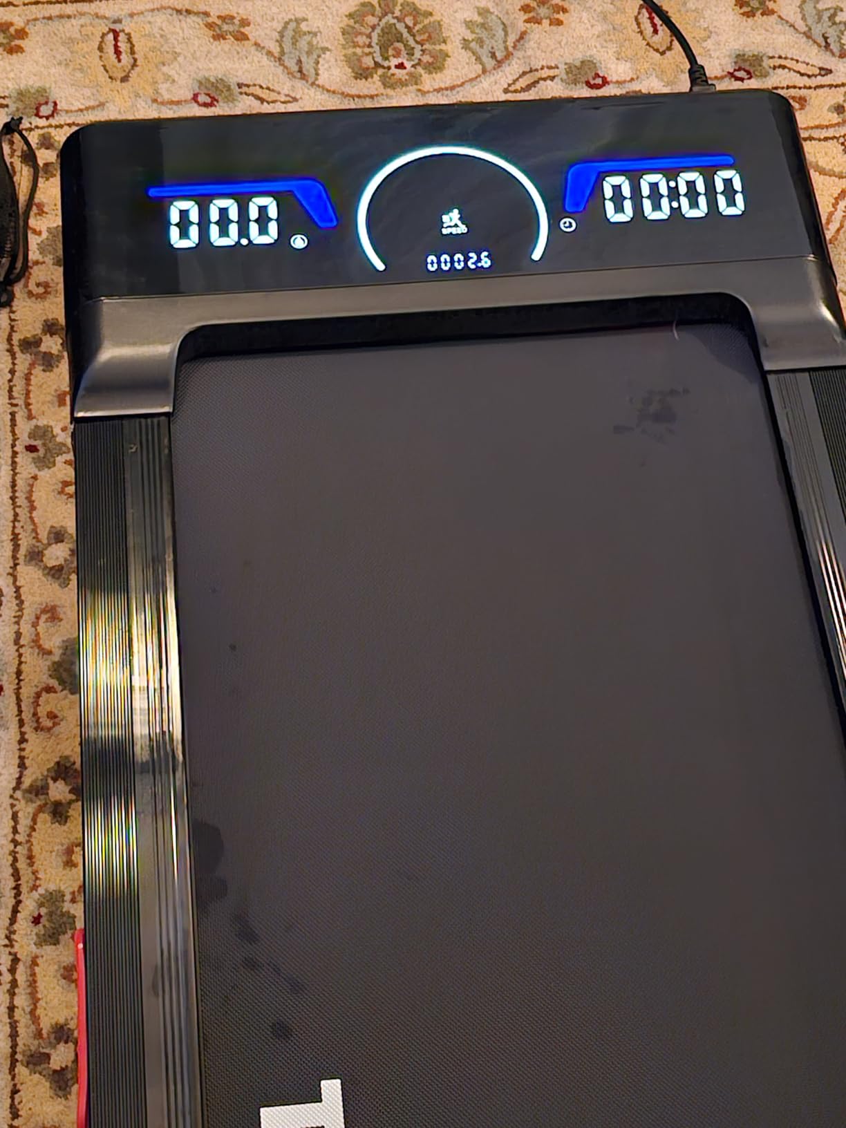 Walking Pad Treadmill with 12% 9-Level Auto Incline, 450 lbs Capacity RGB LED Screen, Bluetooth Speaker Under Desk Treadmill, Compact Treadmills for Home Hiking - Customer Photo 2