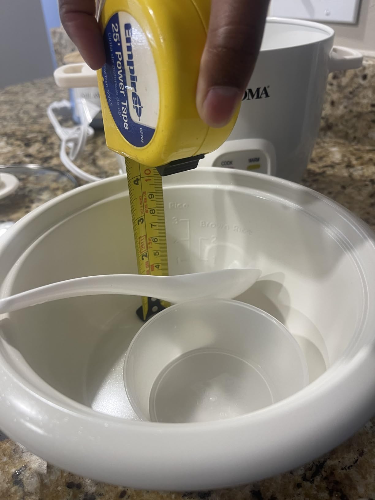 AROMA CoreCoat Pot-Style Rice Cooker with One-Touch Control and Non-Stick Ceramic Coating (6 Cups Cooked, 3 Cups Uncooked) - Customer Photo 5