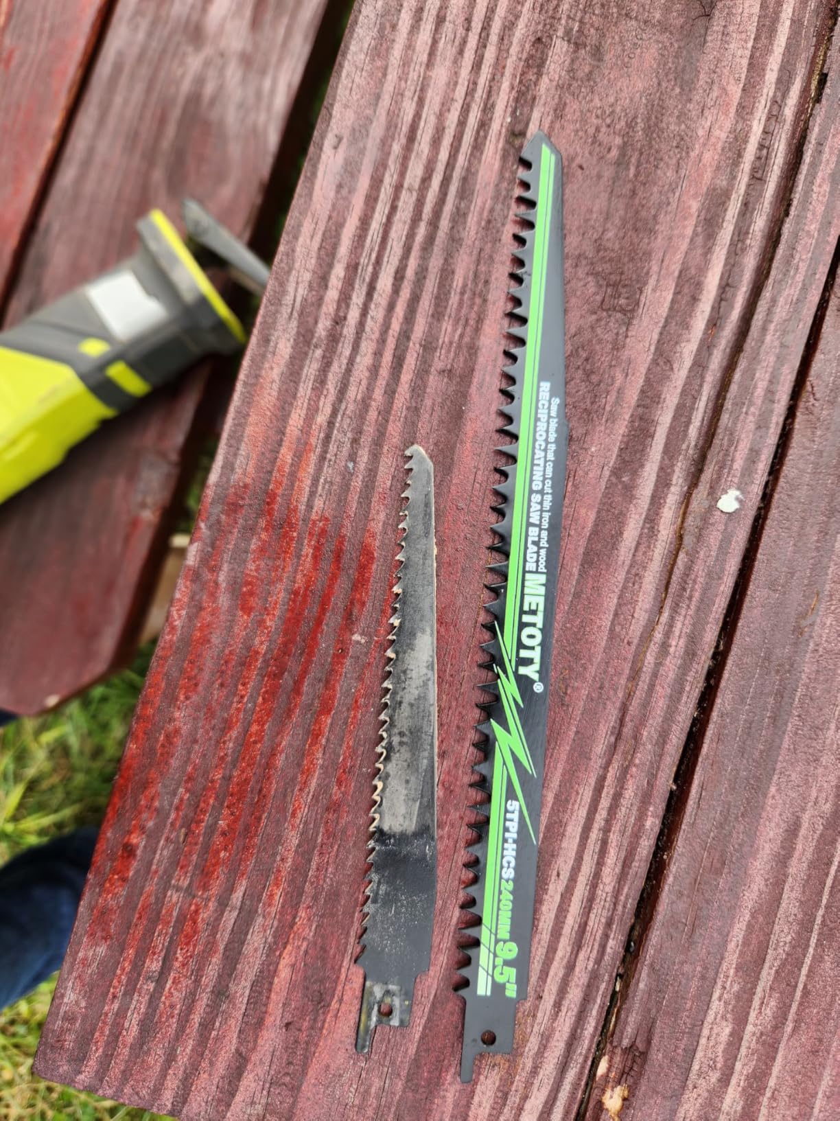 6 inch Reciprocating Saw Blade Set for Metal Wood Iron, Reciprocating Saw Blade Set - 5 TPI & 14 TPI, 10 Pieces with Organizer Case - Customer Photo 1