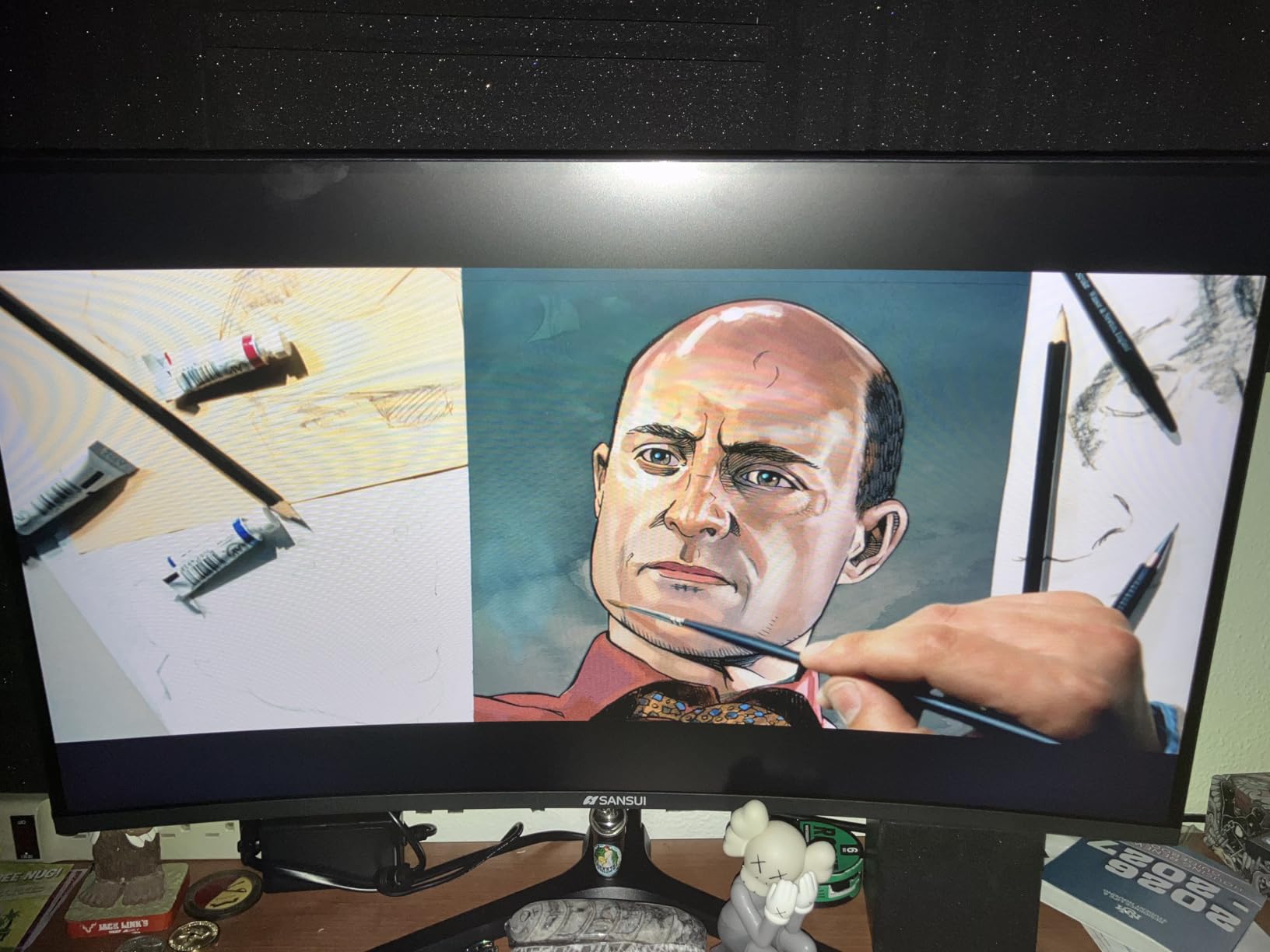 SANSUI Gaming Monitor, 24 Inch 180Hz, FHD 1080P 1ms 110% sRGB Computer Monitor, HDMI DP Ports VESA Support for Game Office (HDMI Cable Included) - Customer Photo 4