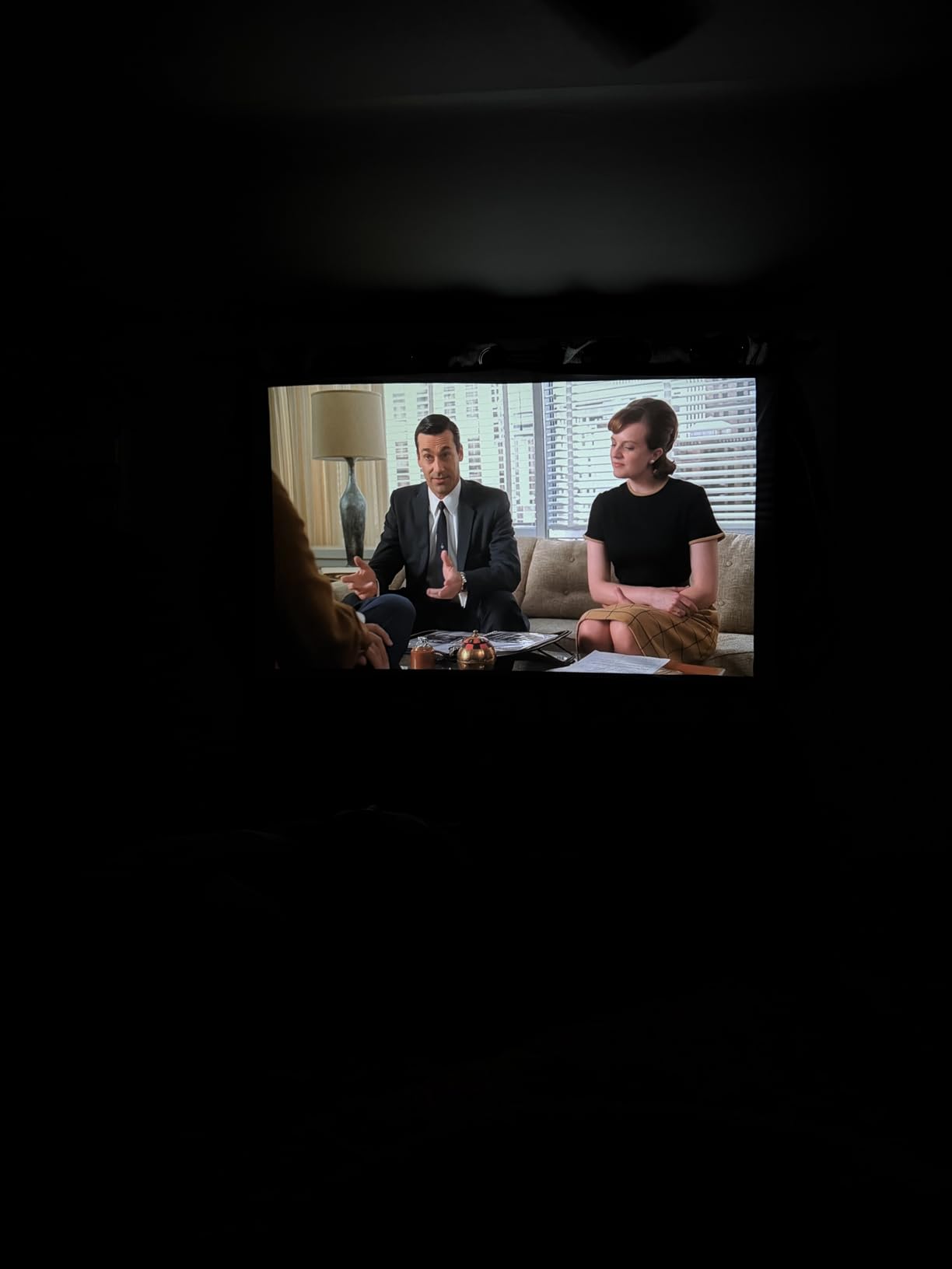 [Officially-Licensed App & Auto Focus]Smart Mini Projector with WiFi and Bluetooth, XuanPad 4K Support Movie Projector, Portable Native 1080P Outdoor Projector with 360 Stand - Customer Photo 1