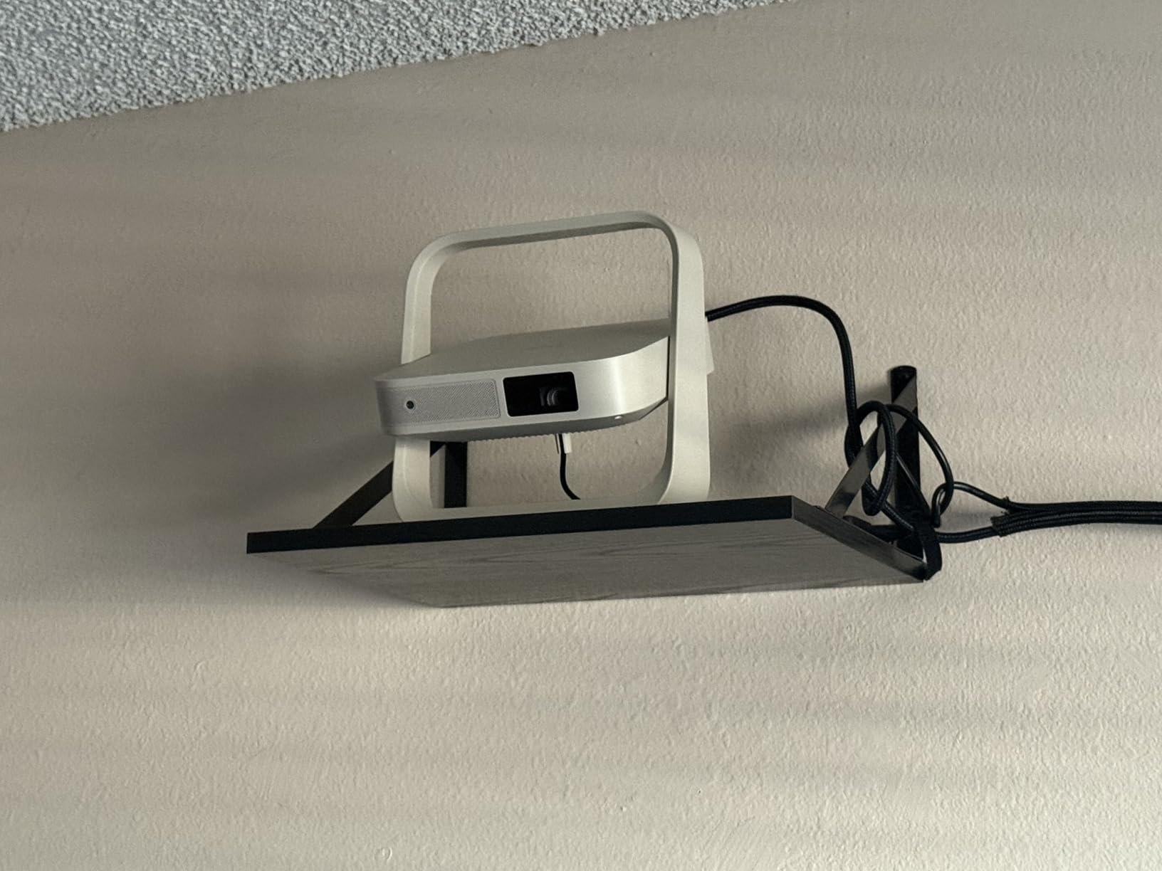 XGIMI Elfin Flip Plus Portable Projector, Google TV with Licensed Netflix, 500 ISO Lumens, 1080P Resolution Home Projector, Build-in Adjustable Stand, Lightweight and Compact Design, Screen Adaption - Customer Photo 1