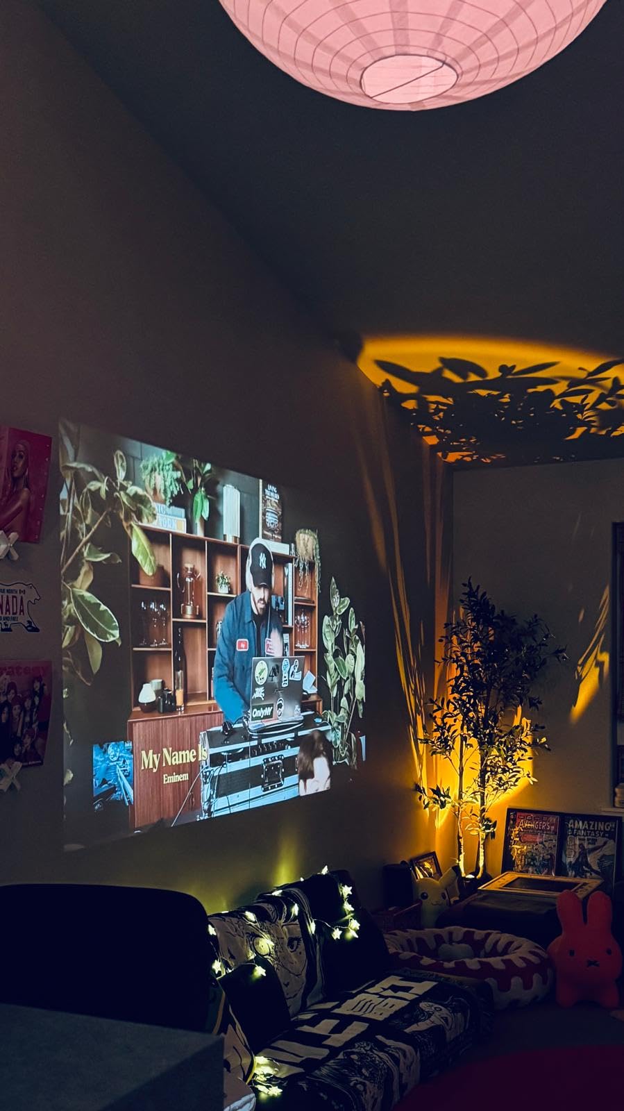 【Official Licensed Google TV】4K Smart Projector with WiFi and Bluetooth, VOPLLS Outdoor Projectors with Dolby/Auto Focus, Portable Movie Phone Wireless Gaming Wifi Proyector for Bedroom/Home/Celling - Customer Photo 1