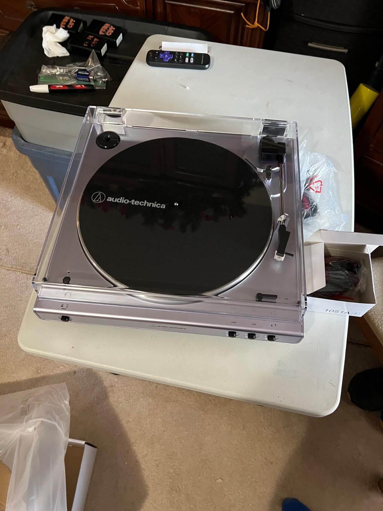 Audio-Technica at-LPGO-BT Fully Automatic Wireless Belt-Drive Turntable (Gun-Metal/Black) - Customer Photo 2