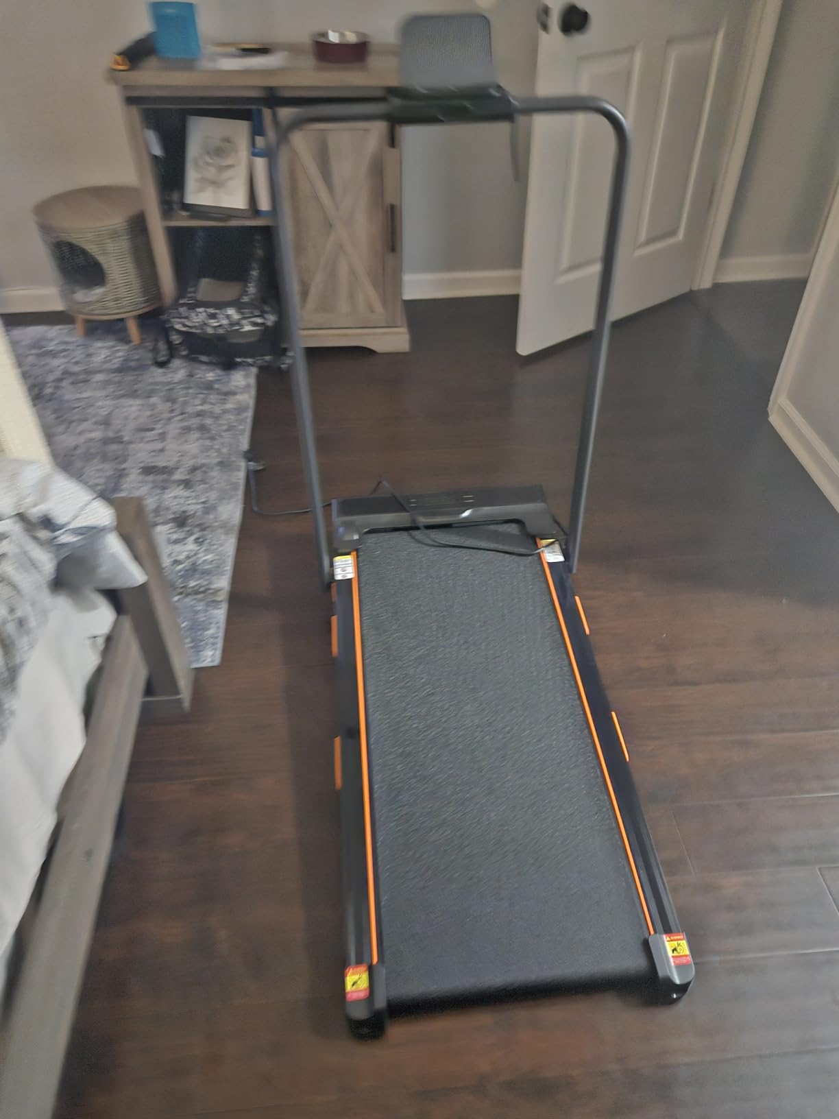 Walking Pad Treadmill with 15% Incline 2.5HP Foldable Under Desk Walking Pad for Home and Offce 300LBS Weight Capacity 0.6-6.2MPH Compact Treadmill with Remote Control - Customer Photo 1